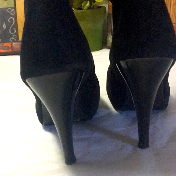 Anna Michelle Stiletto soft black almond toe zip over the knee cuff boot 29 EUC - Picture 15 of 17